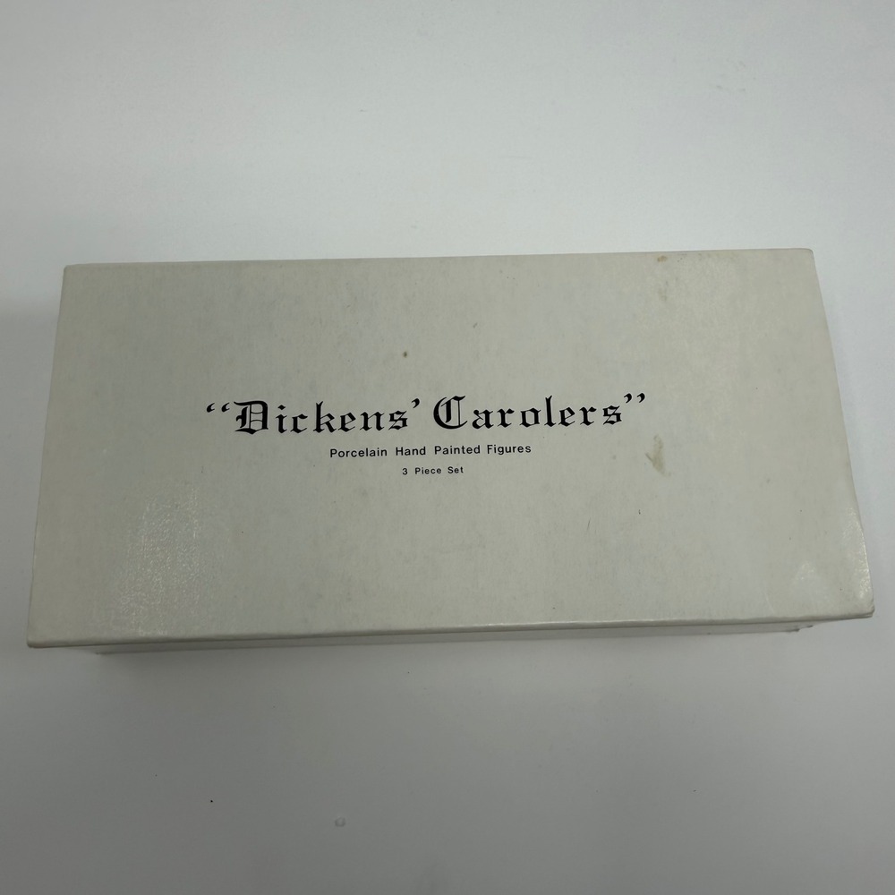 Department 50 Dickens Carolers Porcelain Hand Painted Figures 3 Piece Set